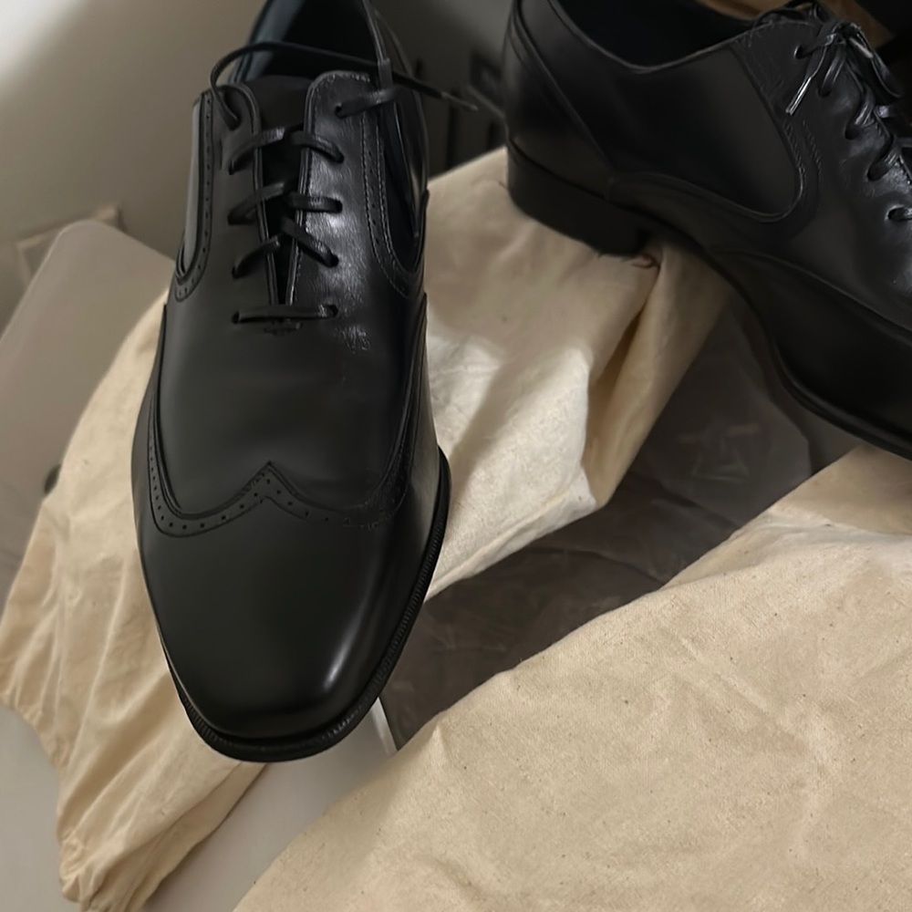 Salvatore Ferragamo Black Oxford Dress Shoes size 9EEE